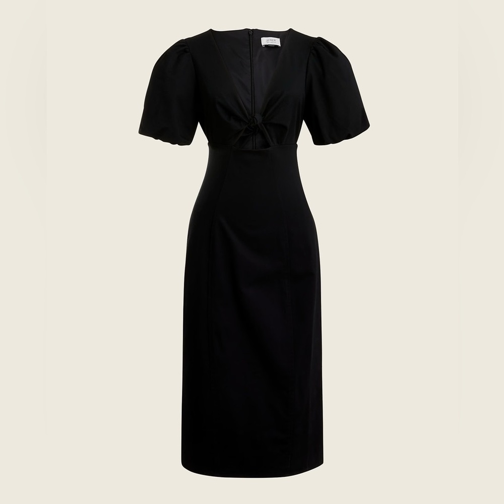 J Crew Cutout puff-sleeve dress in cotton twill NWT Size 12